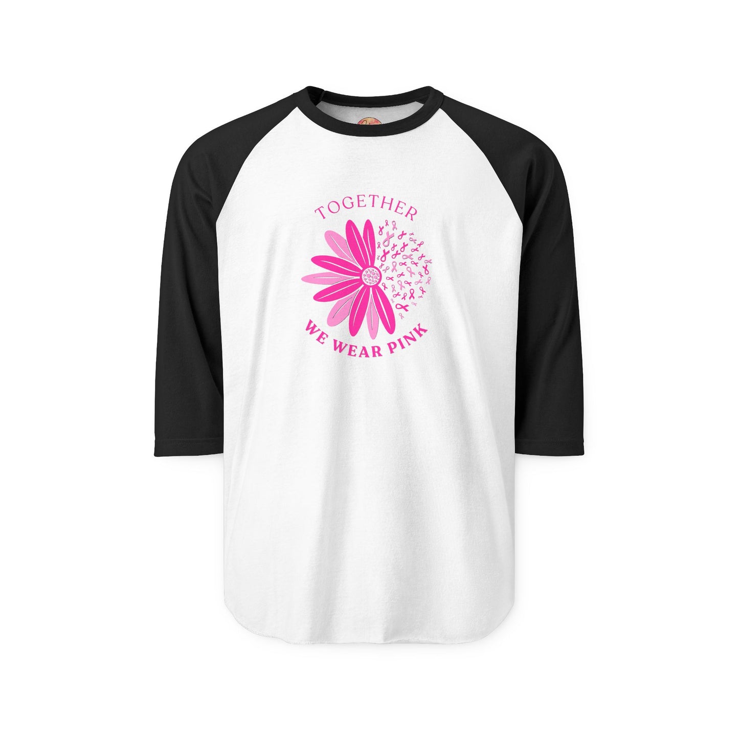 Together We Wear Pink Raglan Shirt, Breast Cancer Awareness