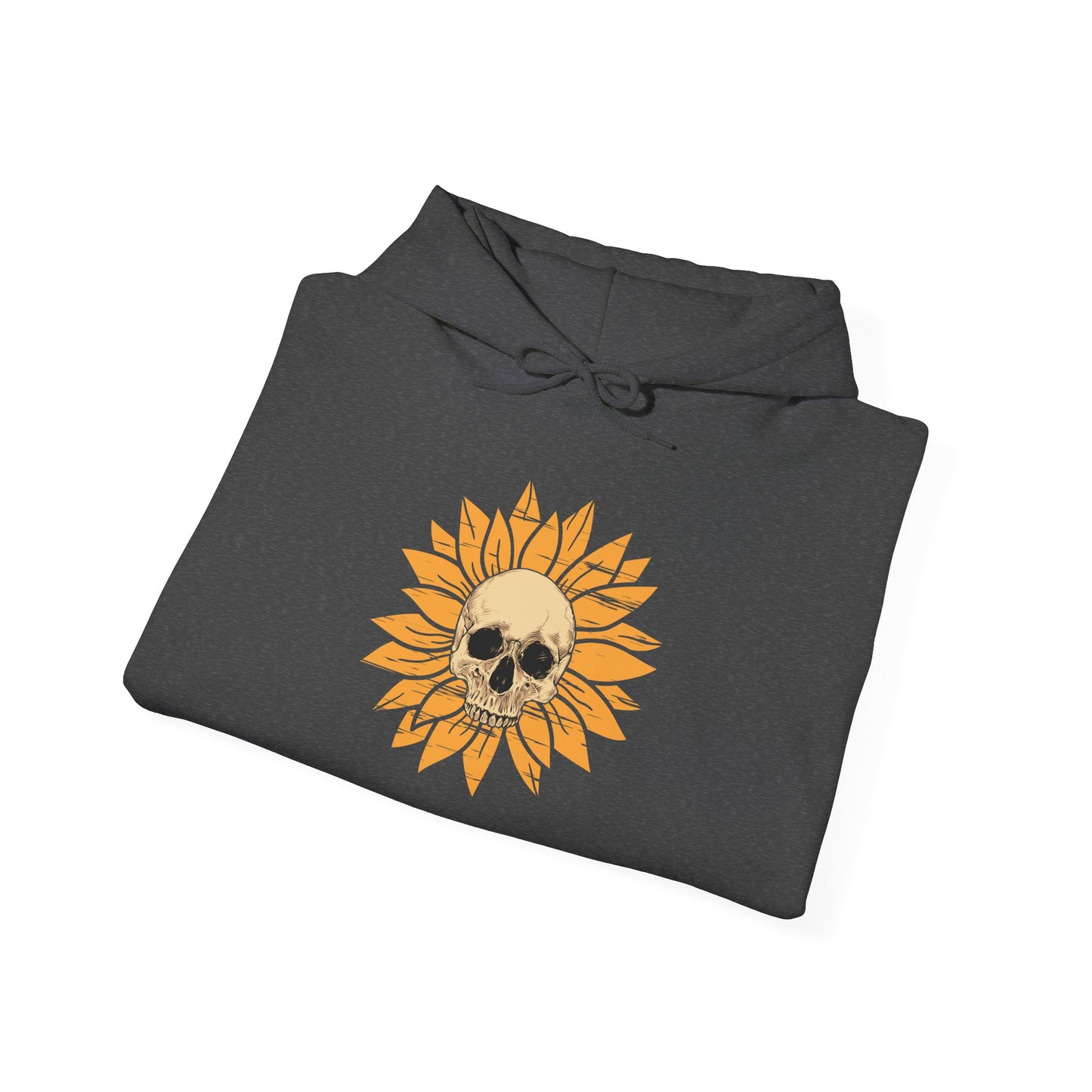 Sunflower Skull - Hoodie Sweatshirt, Casual Everyday Wear, Unique