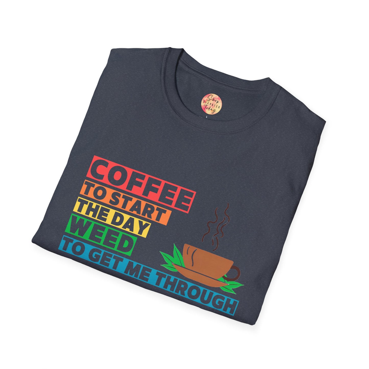 shopelevatedtoday, shopelevatedtoday.com/, Coffee to Start The Day - Softstyle T-Shirt, Casual Wear