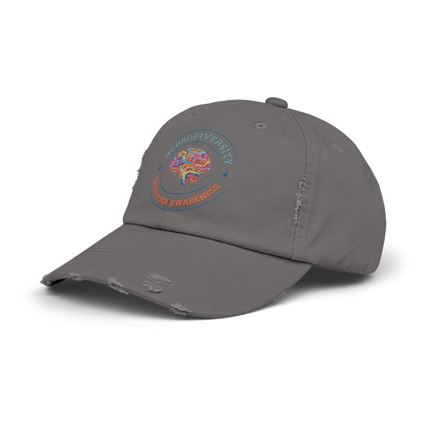 Neurodiversity Awareness Hat for Everyday Wear, Distressed Cap