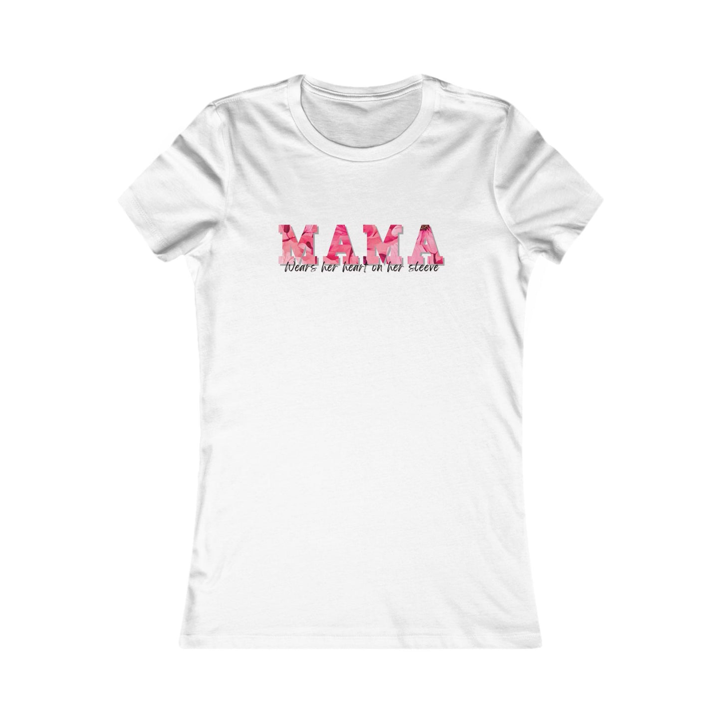 shopelevatedtoday, shopelevatedtoday.com/, MAMA, Wears Her Heart on Her Sleeve - Soft Tee, Women's Casual Wear