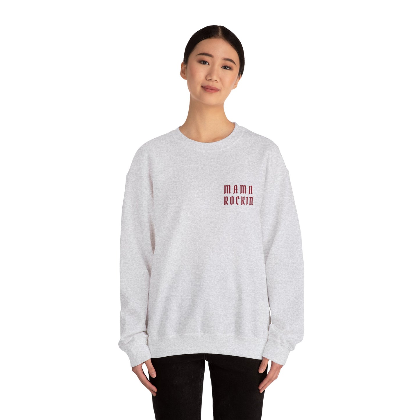 shopelevatedtoday, shopelevatedtoday.com/, MAMA ROCKIN - Women's Heavy Blend Crewneck Sweatshirt