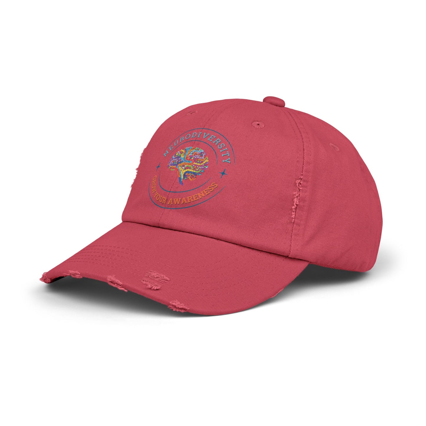 Neurodiversity Awareness Hat for Everyday Wear, Distressed Cap