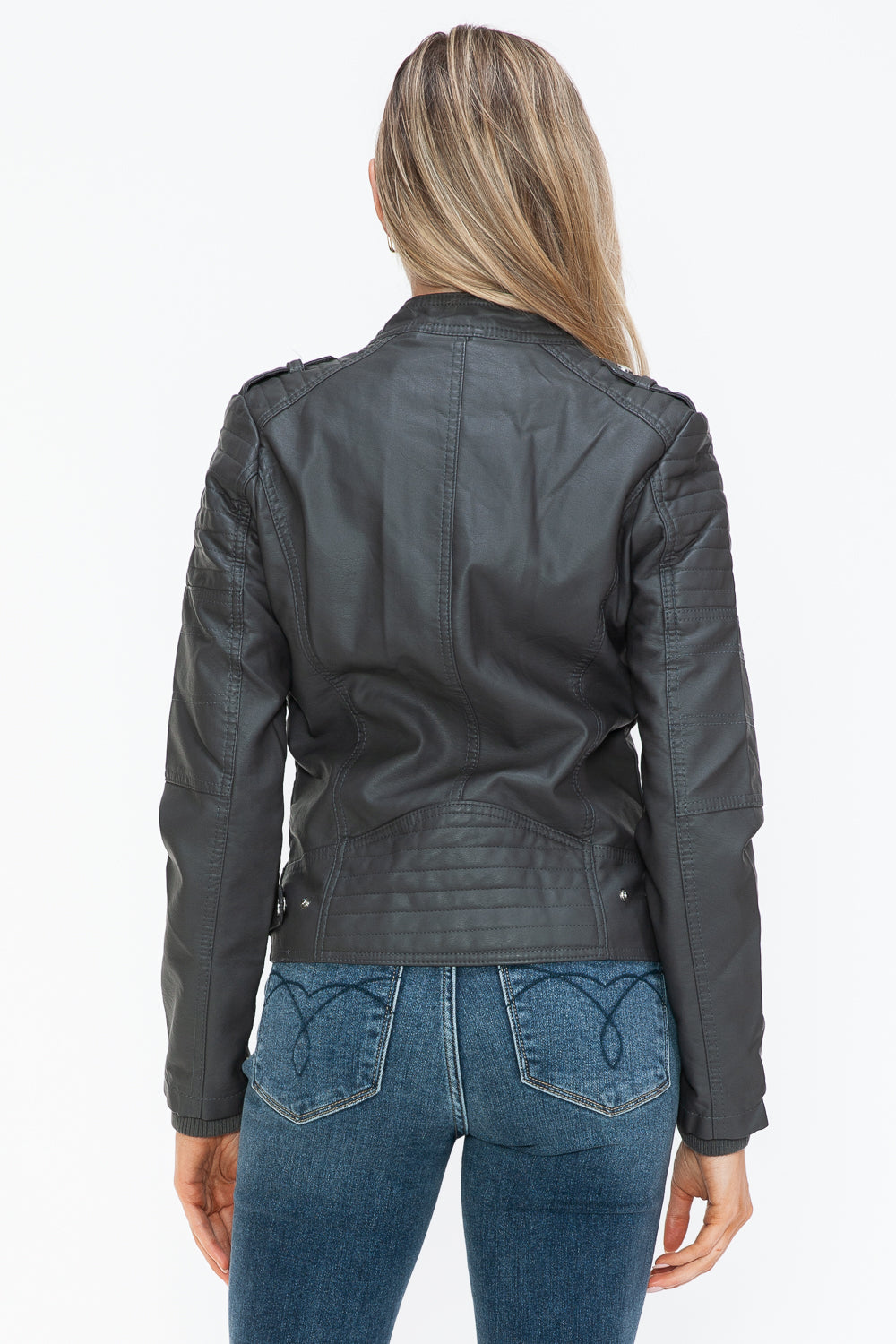shopelevatedtoday, shopelevatedtoday.com/, Snobbish PU Leather Biker Jacket with Side Zip Pockets