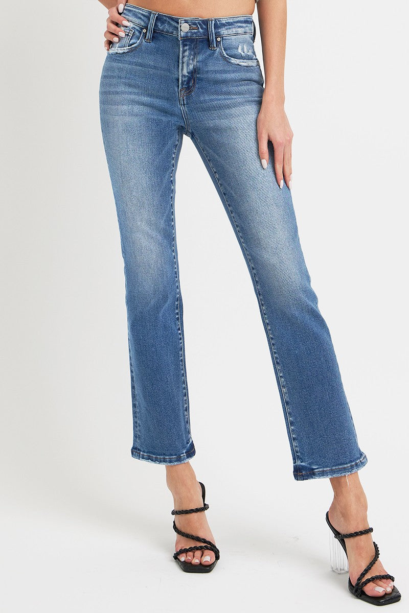 shopelevatedtoday, shopelevatedtoday.com/, RISEN Full Size Mid Rise Ankle Straight Jeans with Pockets