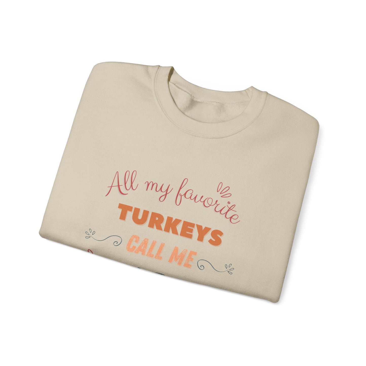 Mom's Turkeys, Women's Heavy Blend Crewneck Cotton Sweatshirt