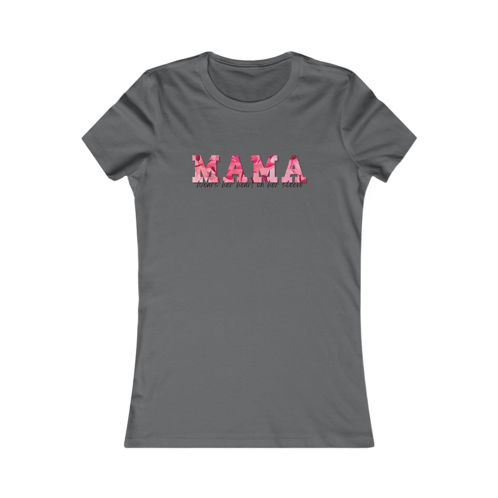 shopelevatedtoday, shopelevatedtoday.com/,  MAMA, Wears Her Heart on Her Sleeve - Soft Tee, Women's Casual Wear