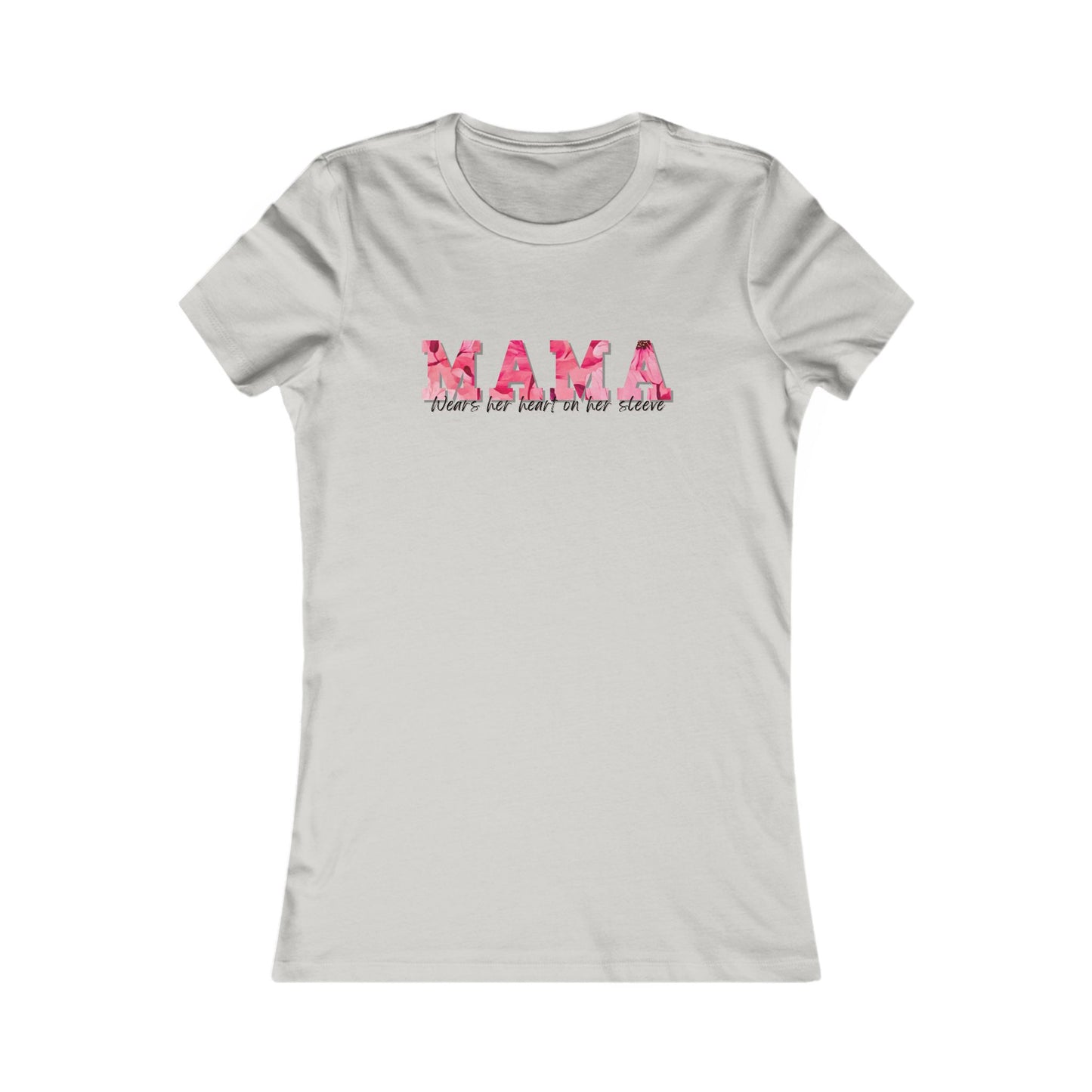 shopelevatedtoday, shopelevatedtoday.com/,  MAMA, Wears Her Heart on Her Sleeve - Soft Tee, Women's Casual Wear