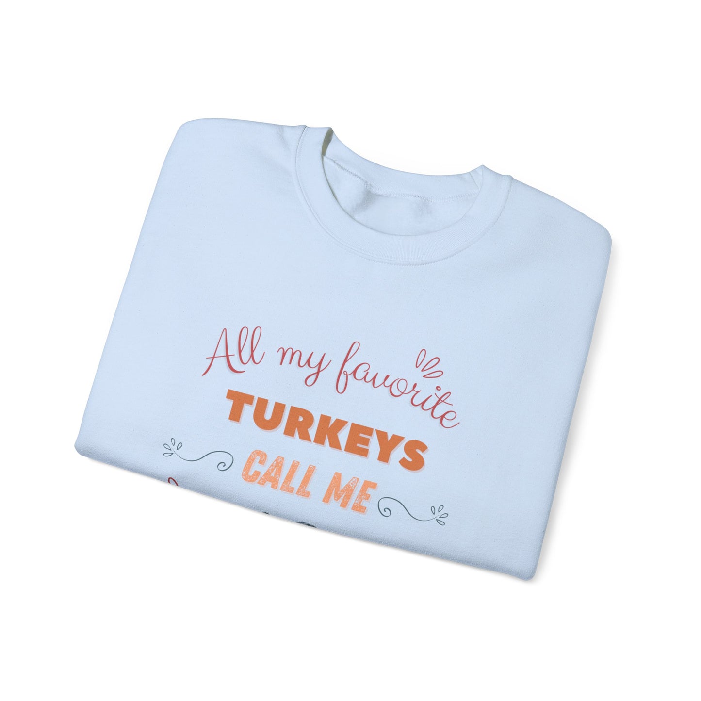 Mom's Turkeys, Women's Heavy Blend Crewneck Cotton Sweatshirt