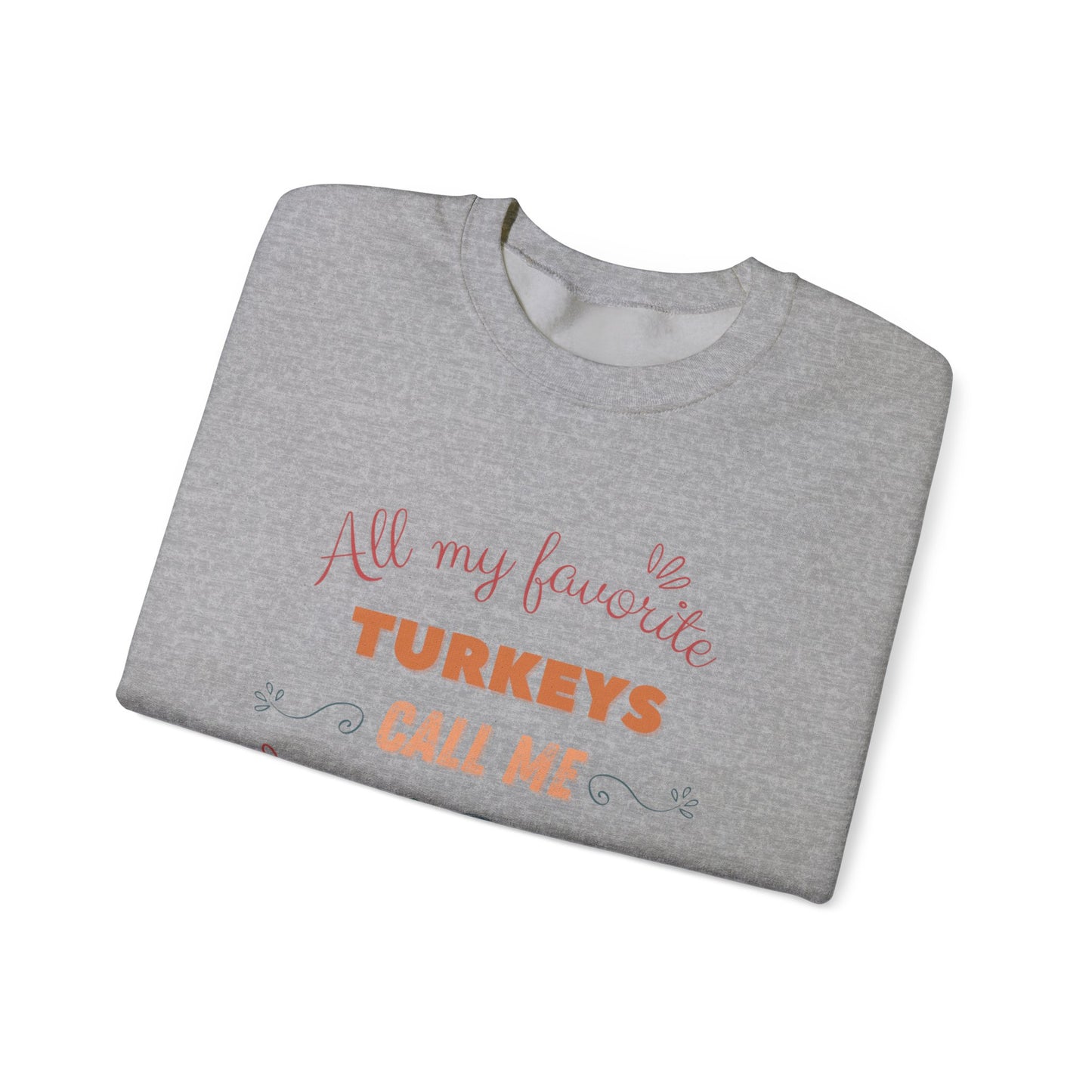 Mom's Turkeys, Women's Heavy Blend Crewneck Cotton Sweatshirt