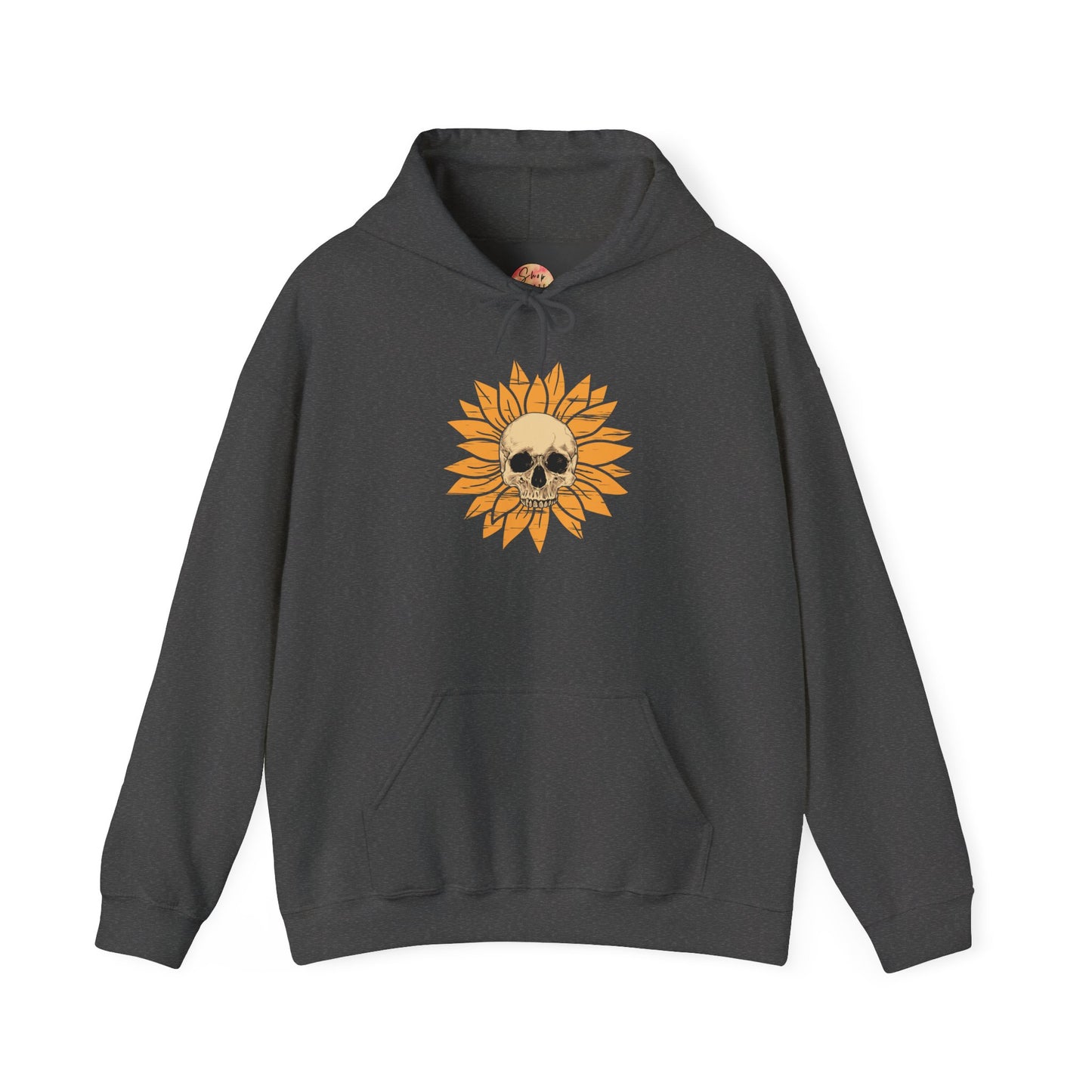 Sunflower Skull - Hoodie Sweatshirt, Casual Everyday Wear, Unique