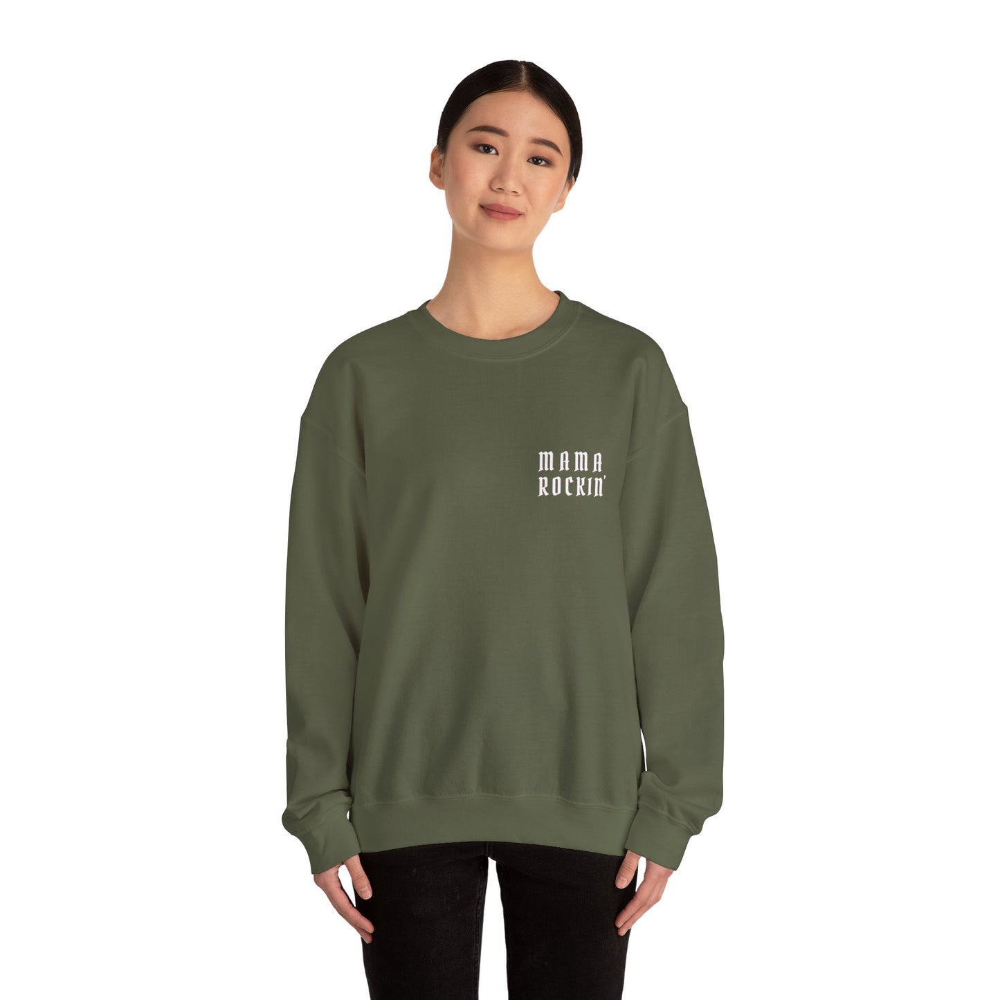 MAMA ROCKIN, Unisex Heavy Blend Crewneck Sweatshirt