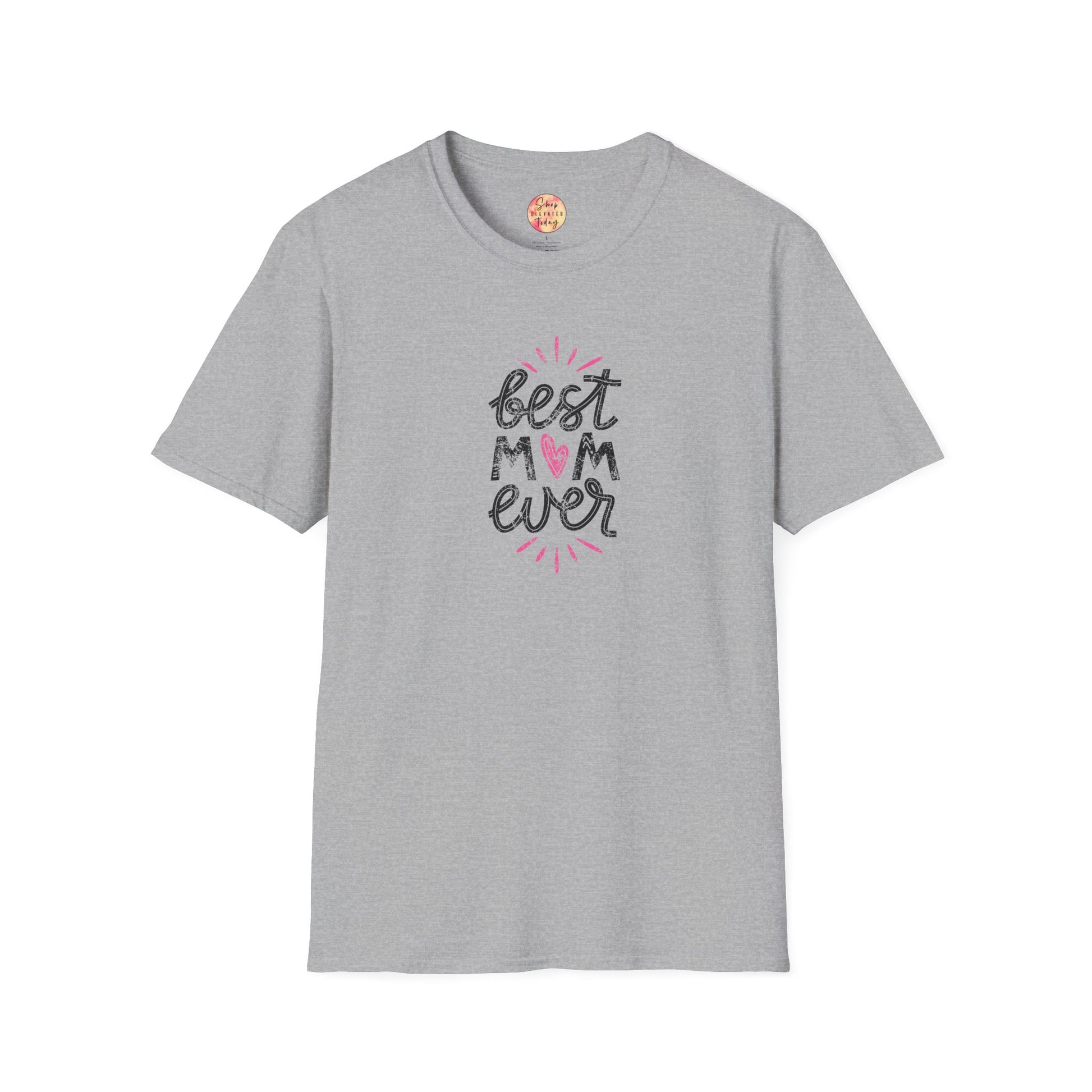 shopelevatedtoday, shopelevatedtoday.com/, Best Mom Ever Pink T-Shirt for Mom