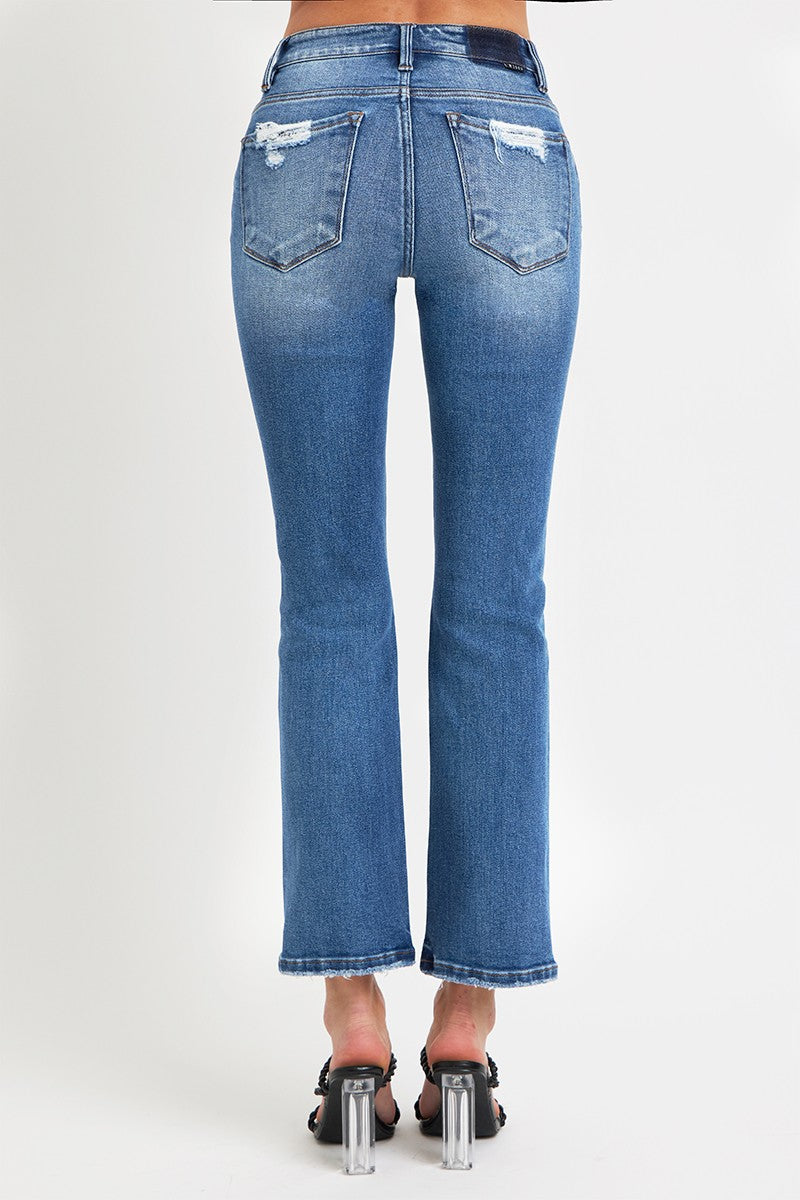 shopelevatedtoday, shopelevatedtoday.com/, RISEN Full Size Mid Rise Ankle Straight Jeans with Pockets