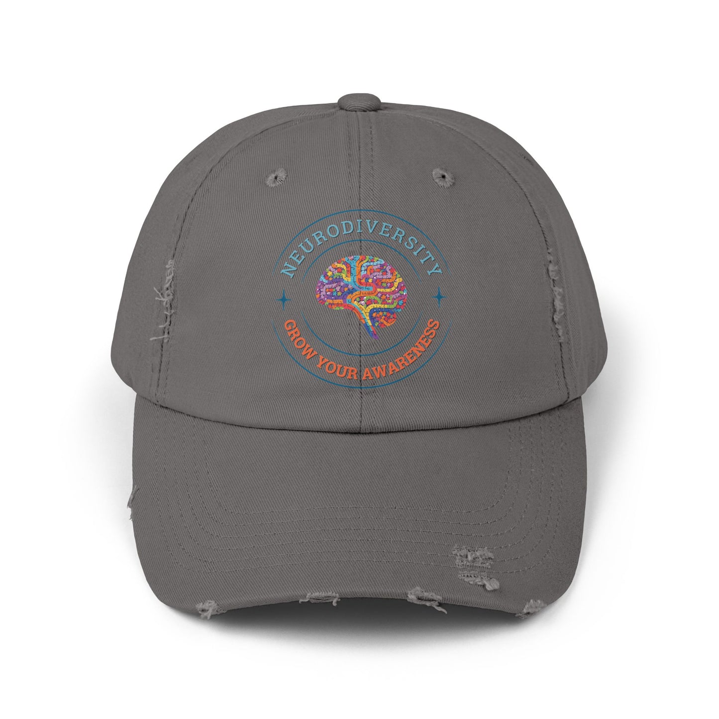Neurodiversity Awareness Hat for Everyday Wear, Distressed Cap