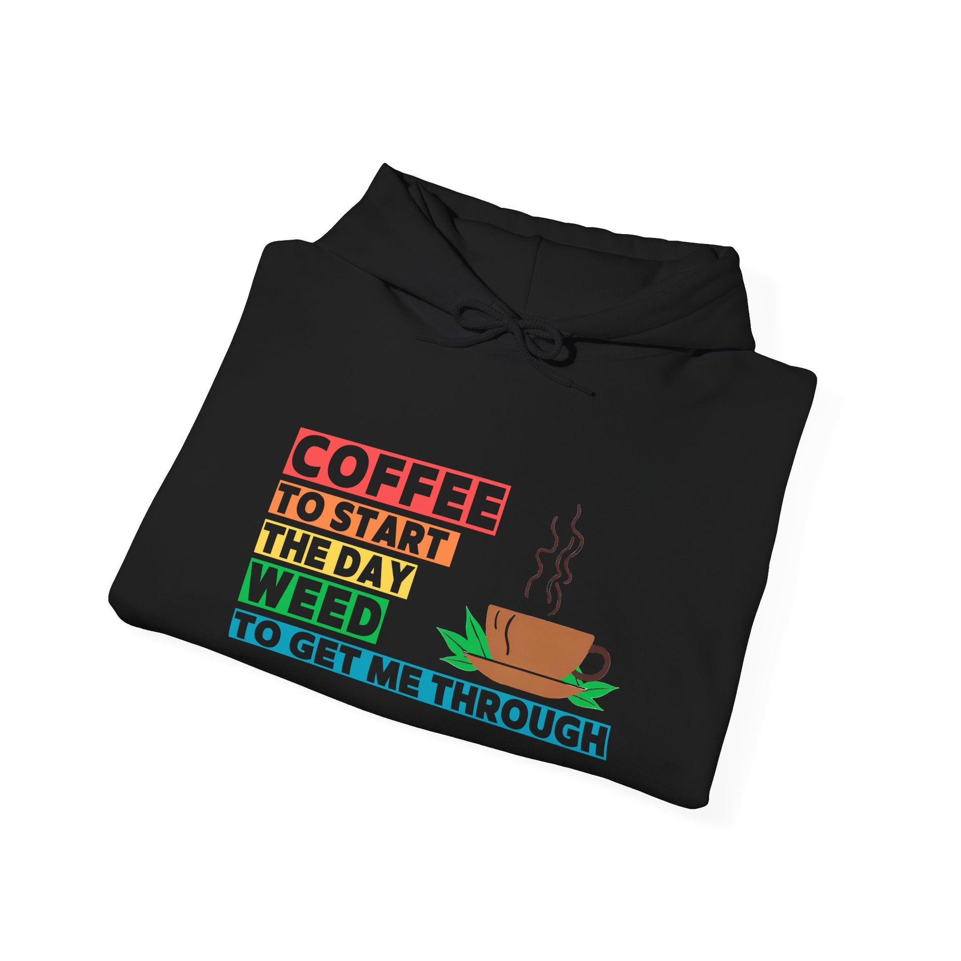 shopelevatedtoday, shopelevatedtoday.com/,  Coffee to Start the Day Hoodie Sweatshirt, Casual Everyday Wear, Unique