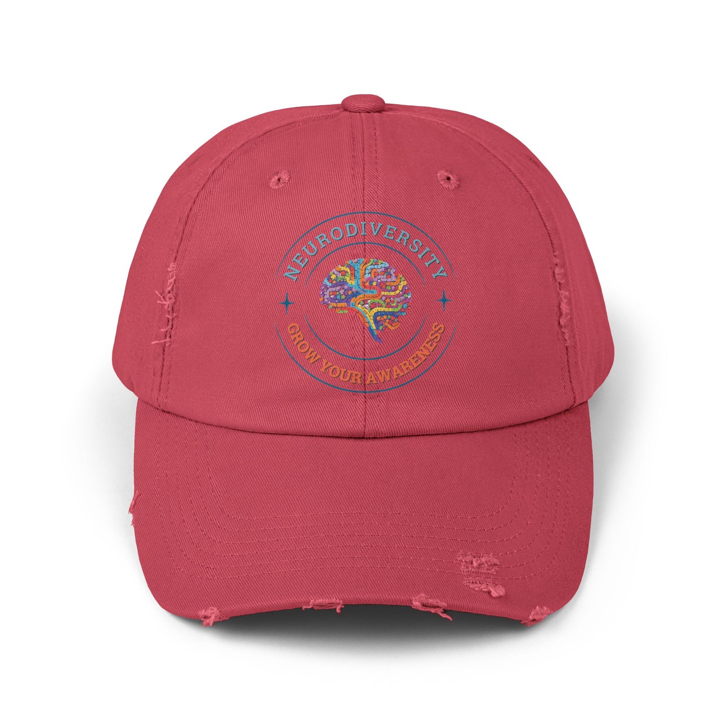 Neurodiversity Awareness Hat for Everyday Wear, Distressed Cap
