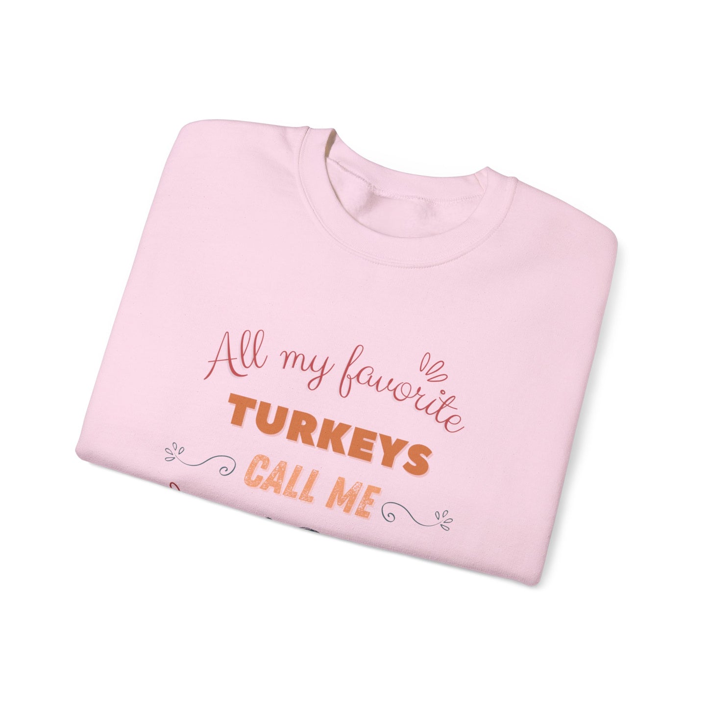 Mom's Turkeys, Women's Heavy Blend Crewneck Cotton Sweatshirt