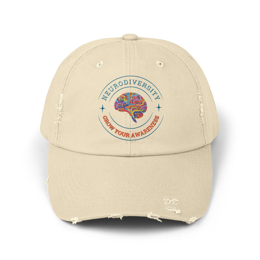 Neurodiversity Awareness Hat for Everyday Wear, Distressed Cap