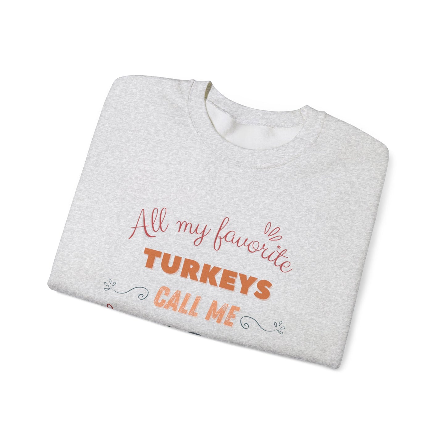 Mom's Turkeys, Women's Heavy Blend Crewneck Cotton Sweatshirt