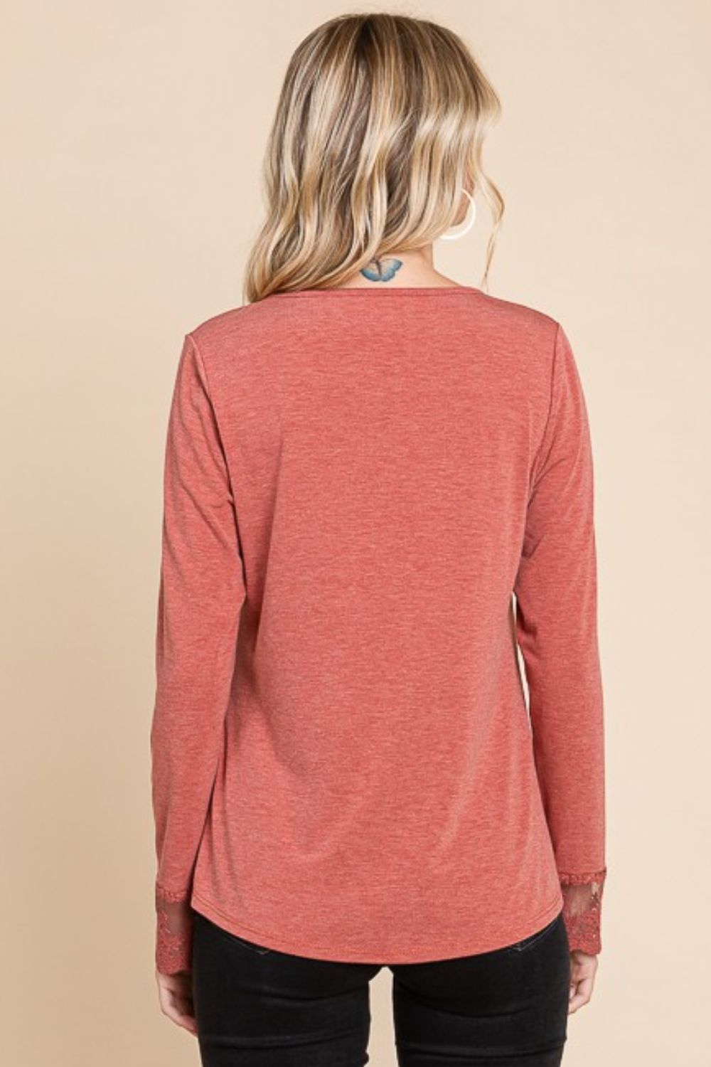 shopelevatedtoday, shopelevatedtoday.com/, Super Lady Full Size Lace Detail Round Neck T-Shirt