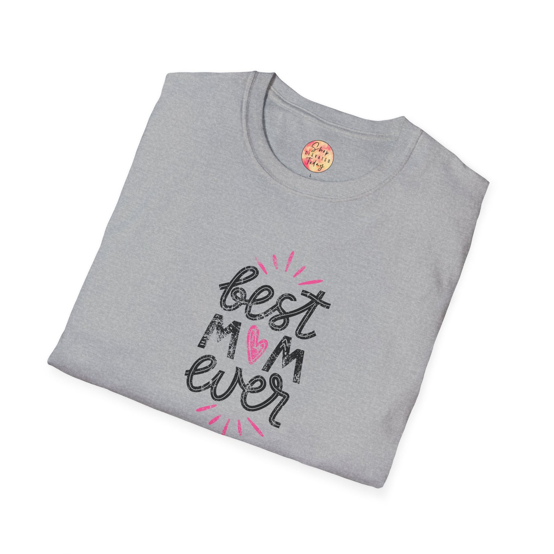 shopelevatedtoday, shopelevatedtoday.com/, Best Mom Ever Pink T-Shirt for Mom