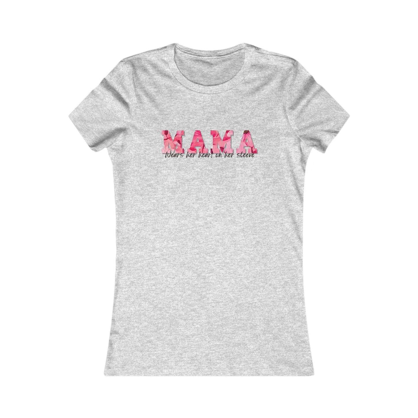 shopelevatedtoday, shopelevatedtoday.com/,  MAMA, Wears Her Heart on Her Sleeve - Soft Tee, Women's Casual Wear