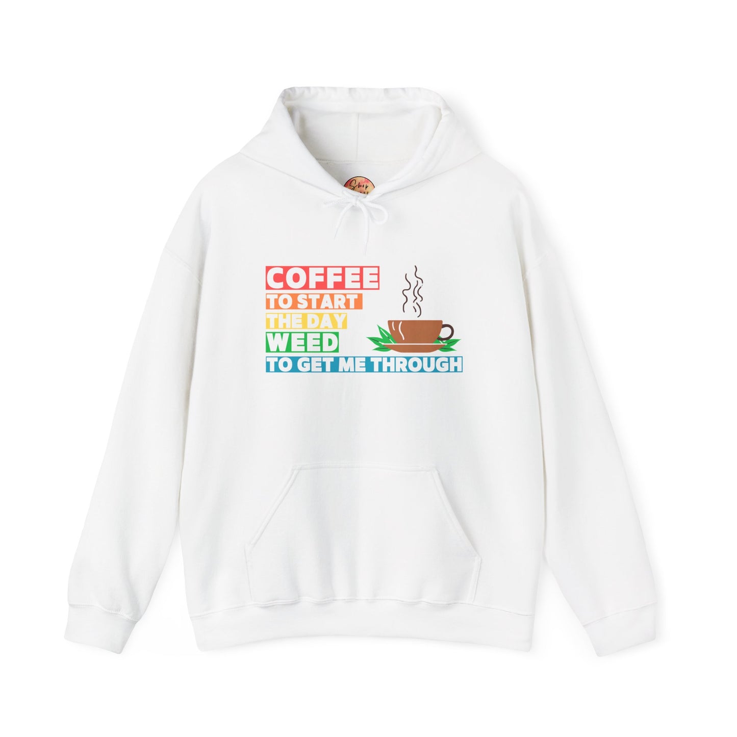 shopelevatedtoday, shopelevatedtoday.com/,  Coffee to Start the Day Hoodie Sweatshirt, Casual Everyday Wear, Unique