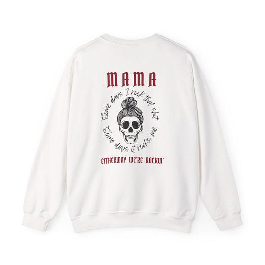shopelevatedtoday, shopelevatedtoday.com/,  MAMA ROCKIN - Women's Heavy Blend Crewneck Sweatshirt