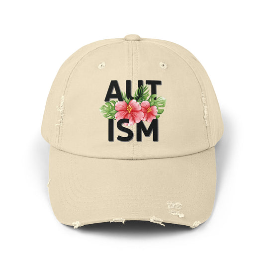 Autism Awareness, Autism Hat for Everyday Wear, Distressed Cap