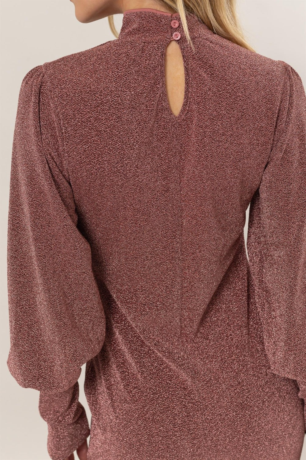 shopelevatedtoday, shopelevatedtoday.com/, HYFVE Glitter Mock Neck Long Sleeve Mini Dress
