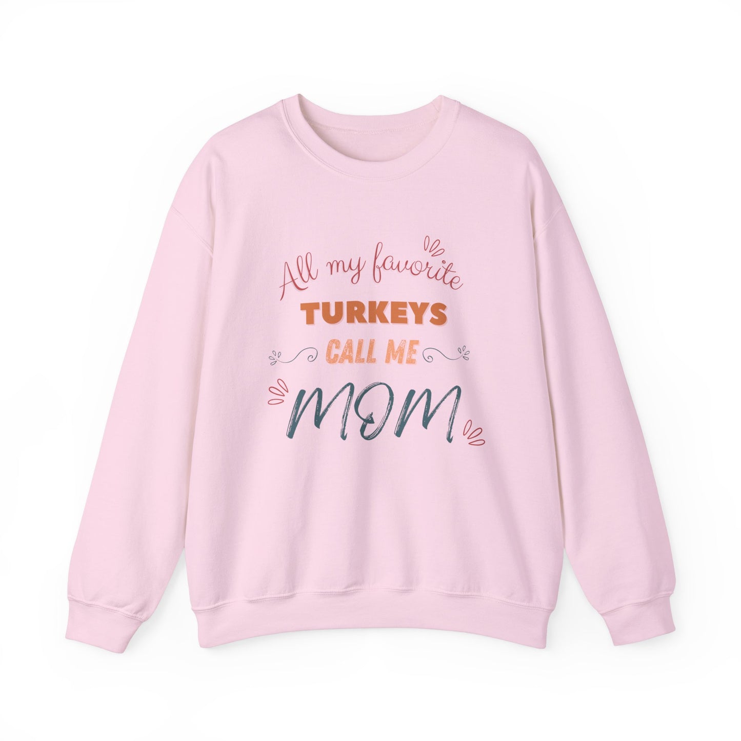 Mom's Turkeys, Women's Heavy Blend Crewneck Cotton Sweatshirt