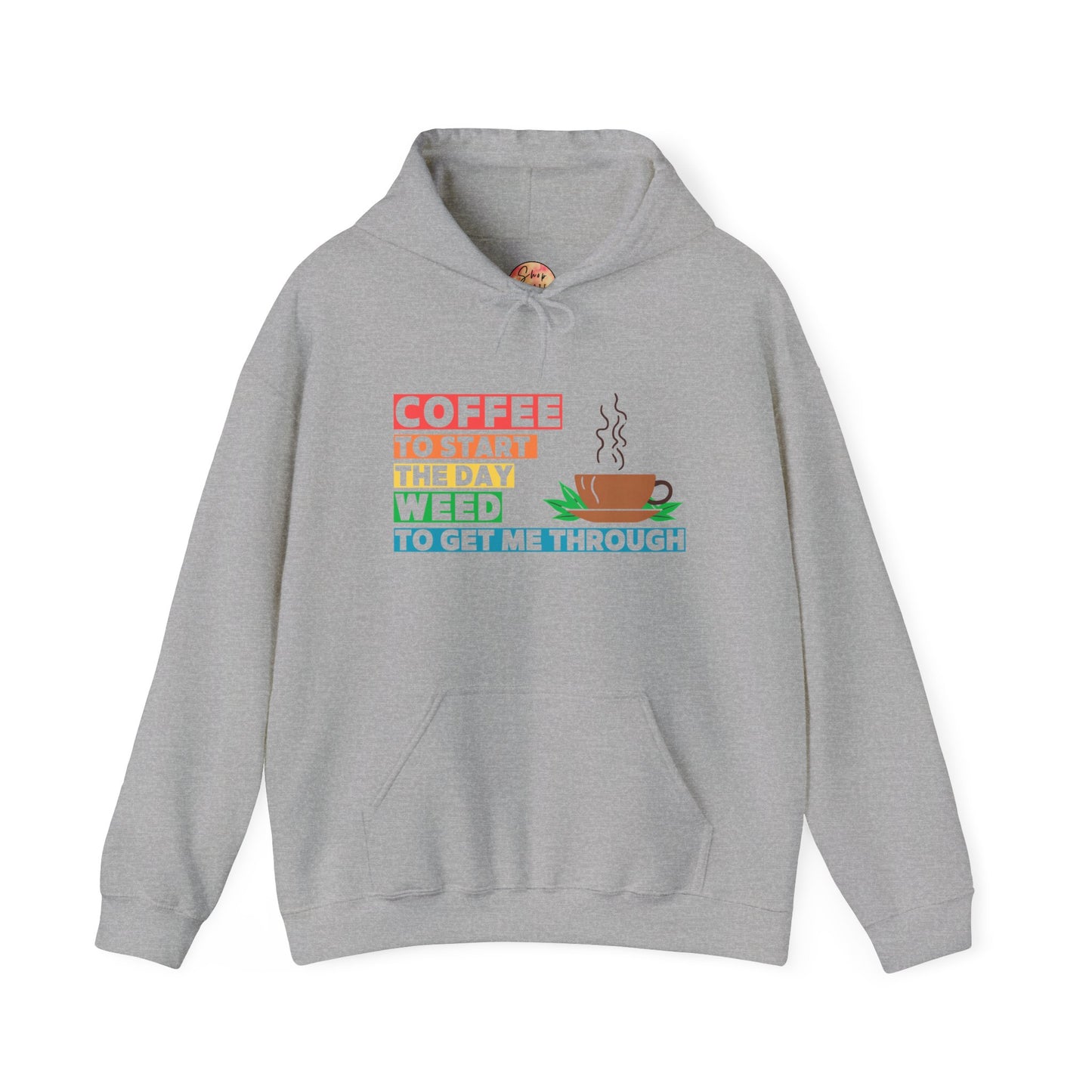 shopelevatedtoday, shopelevatedtoday.com/,  Coffee to Start the Day Hoodie Sweatshirt, Casual Everyday Wear, Unique