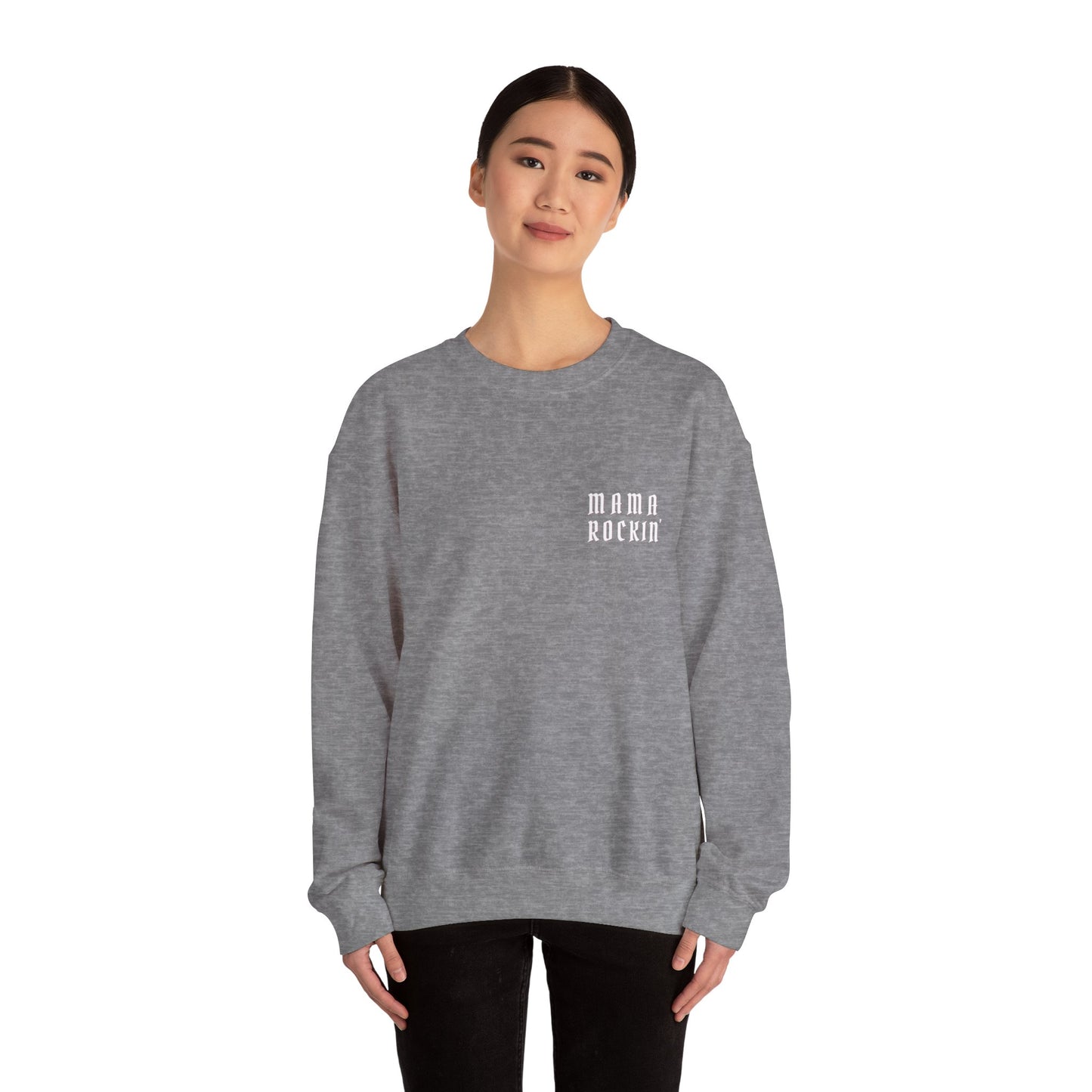 MAMA ROCKIN, Unisex Heavy Blend Crewneck Sweatshirt