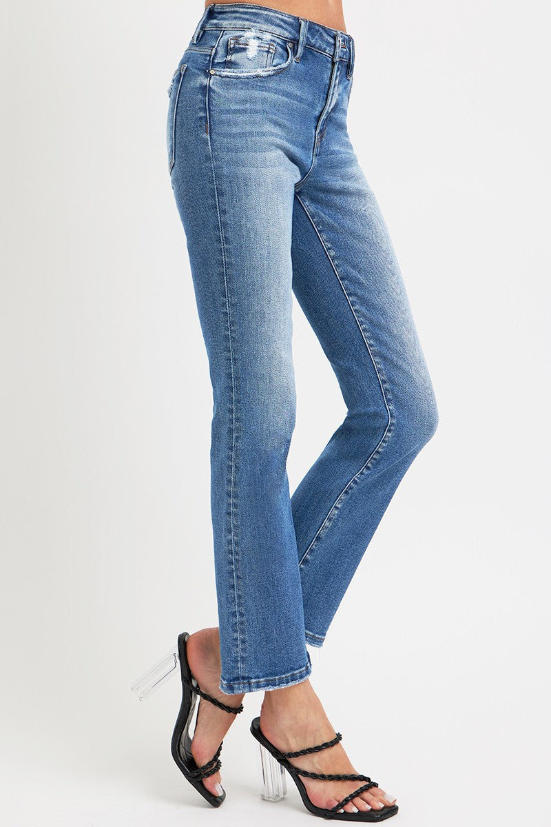 shopelevatedtoday, shopelevatedtoday.com/, RISEN Full Size Mid Rise Ankle Straight Jeans with Pockets